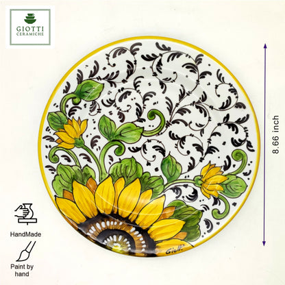 BARGINO SUNFLOWERS AND SPARKLE Salad Plate 22cm