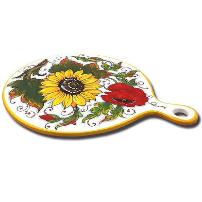 SunFlower and Poppies Cheese Board 26cm