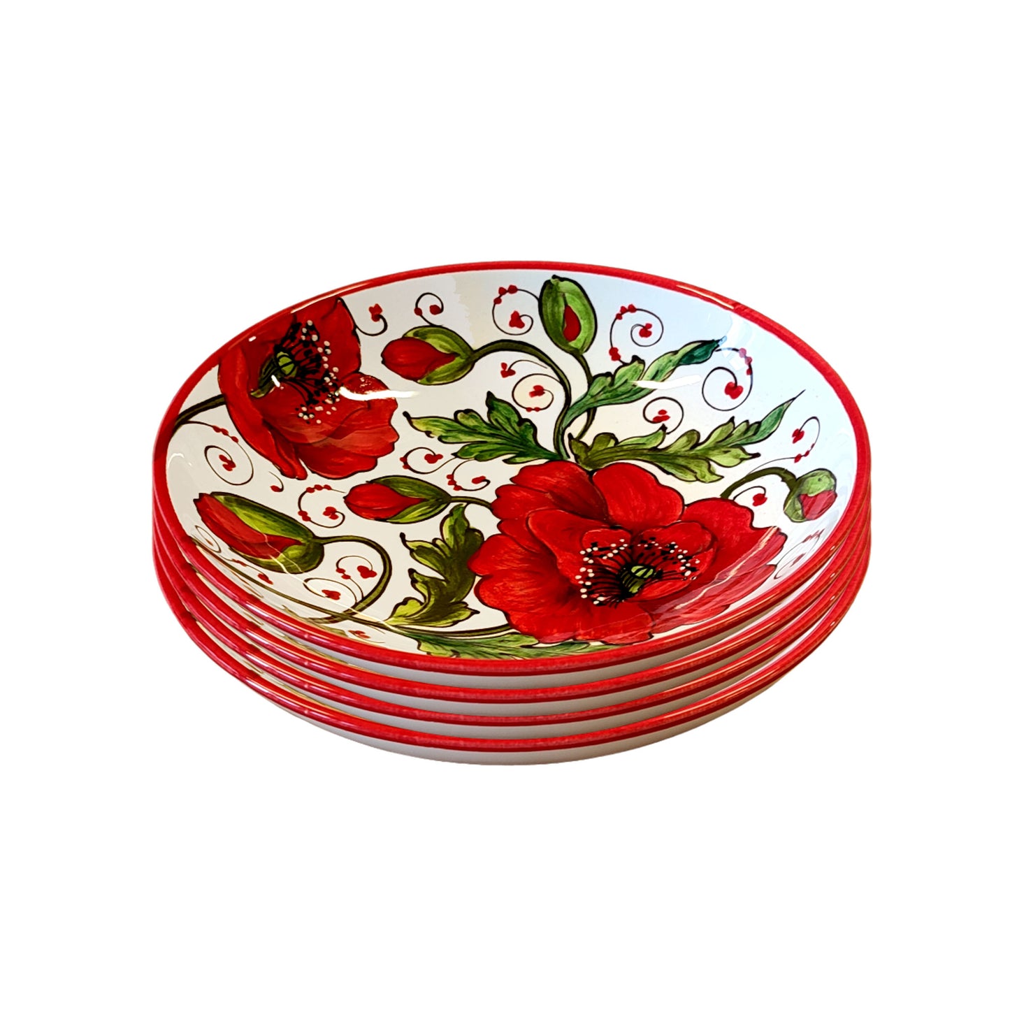 Val d’orcia poppies Pasta and Soup Bowl