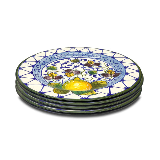 Elba Lemon Blue Curls Salad Plate 22cm