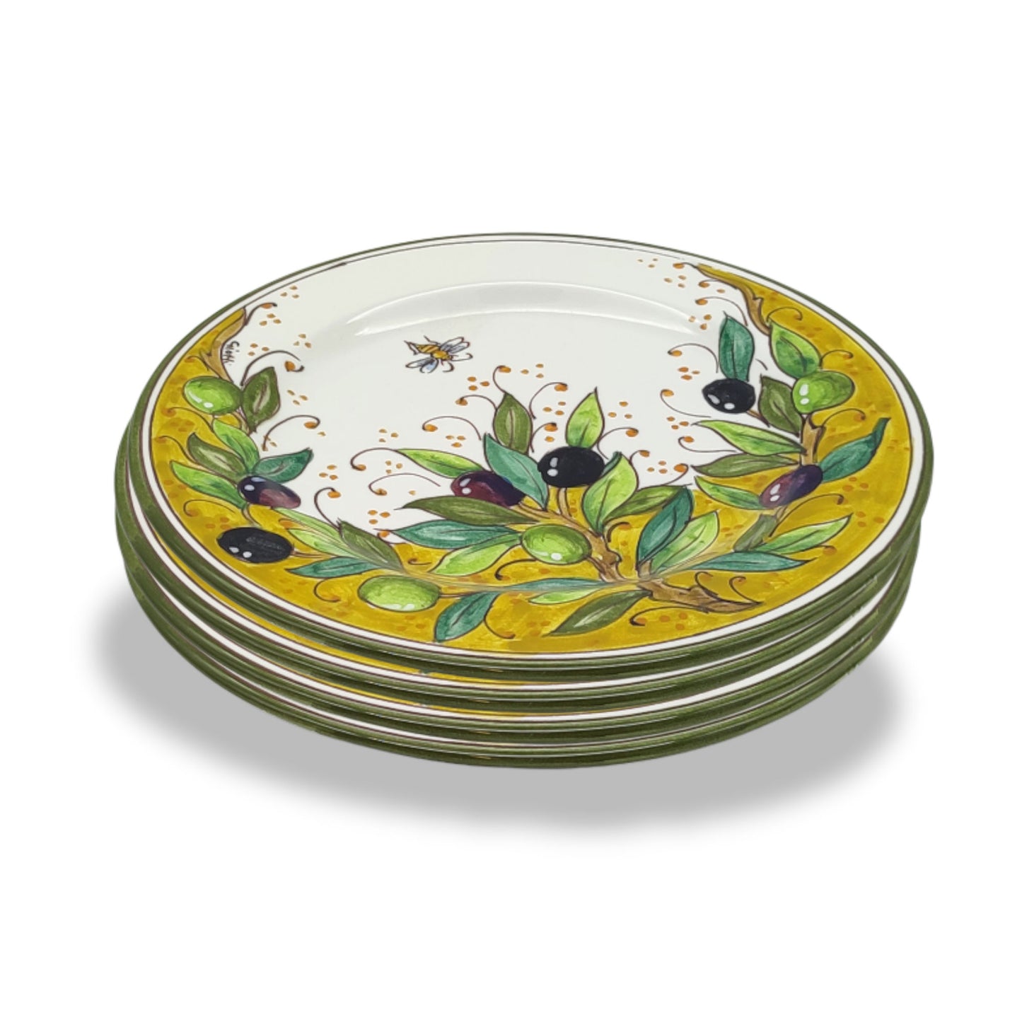 TORRE OLIVE GREEN LAYER Salad Plate 22cm