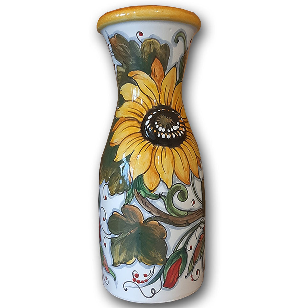 SunFlower and Poppies Wine Jug