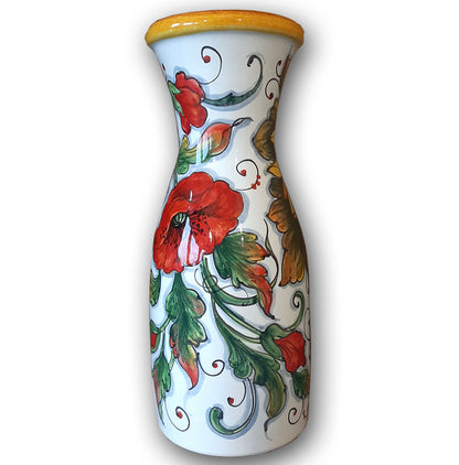 SunFlower and Poppies Wine Jug